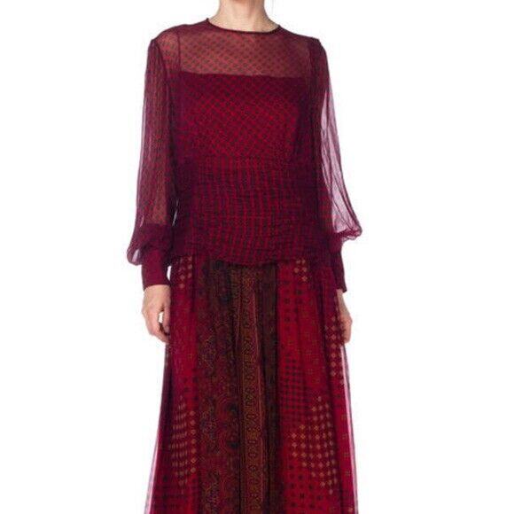 Vintage Enrico Gelini Womens 100% Silk Dress Paisley Classy Elegant Size 12 14 - Picture 1 of 10